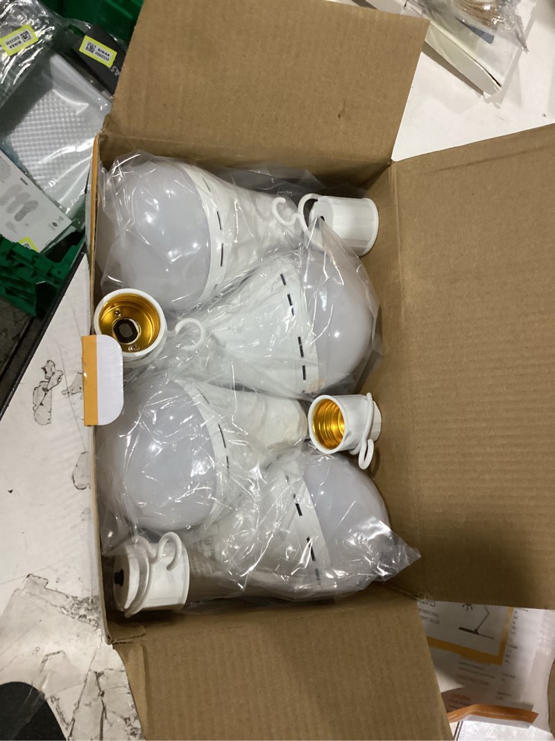 Condition photo showing New/Like New for rechargeable light bulbs, back up battery light bulbs, 15w 80w equivalent 6000k 1200mah battery operated light bulb for power outage hurricane, emergency lights for home power failure, pack of 4 dayligt