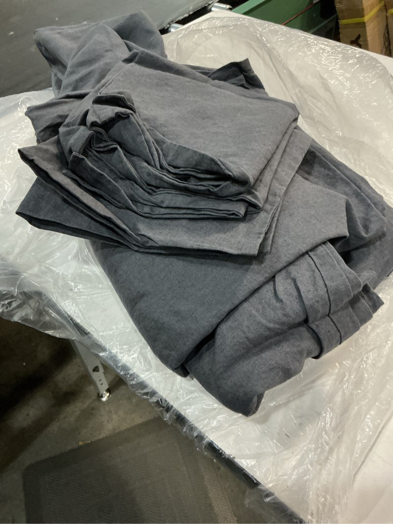 Condition photo showing Good Condition for quince european linen duvet cover set, king/cal king, charcoal