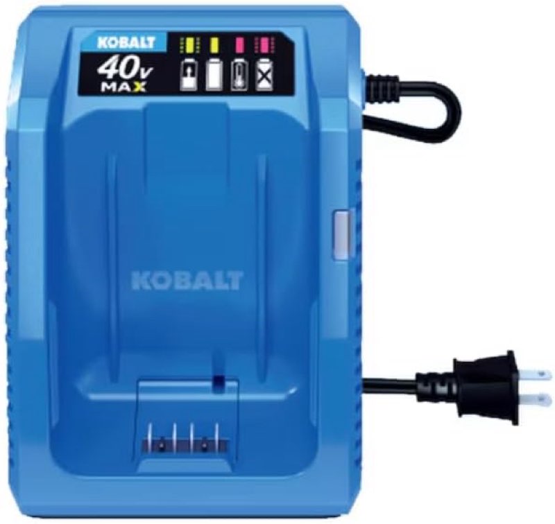 kobalt 40-volt power equipment battery rapid quick charger gen3