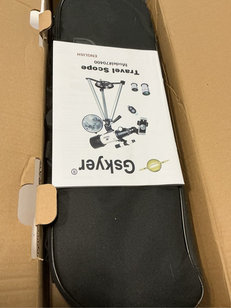 Condition photo showing Good Condition for gskyer telescope, 70mm aperture 400mm az mount astronomical refracting telescope for kids beginners - travel telescope with carry bag, phone adapter and wireless remote.