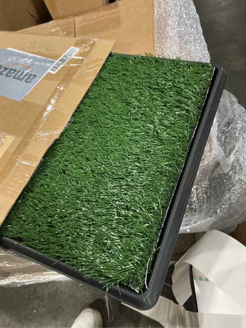 Condition photo showing New/Like New for Artificial Grass Puppy Pee Pad for Dogs and Small Pets - 16x20 Inch, Reusable 3-Layer Potty Training Pad with Tray - Dog House and Pet Supplies by PETMAKER Small 3-Layer System