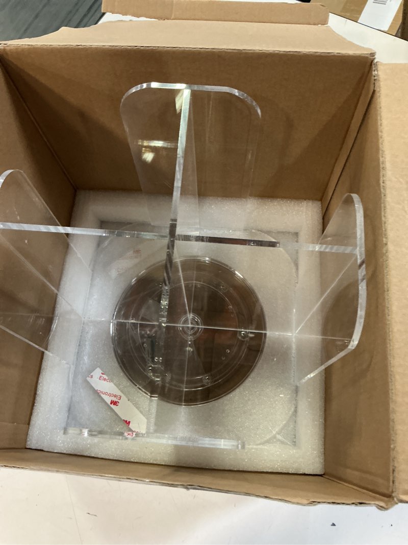 Condition photo showing Good Condition for beego rotatable 4-compartment acrylic cup dispenser - coffee station cup and lid carousel countertop plastic cup holder for restaurant breakroom coffee bar 4 compartments clear