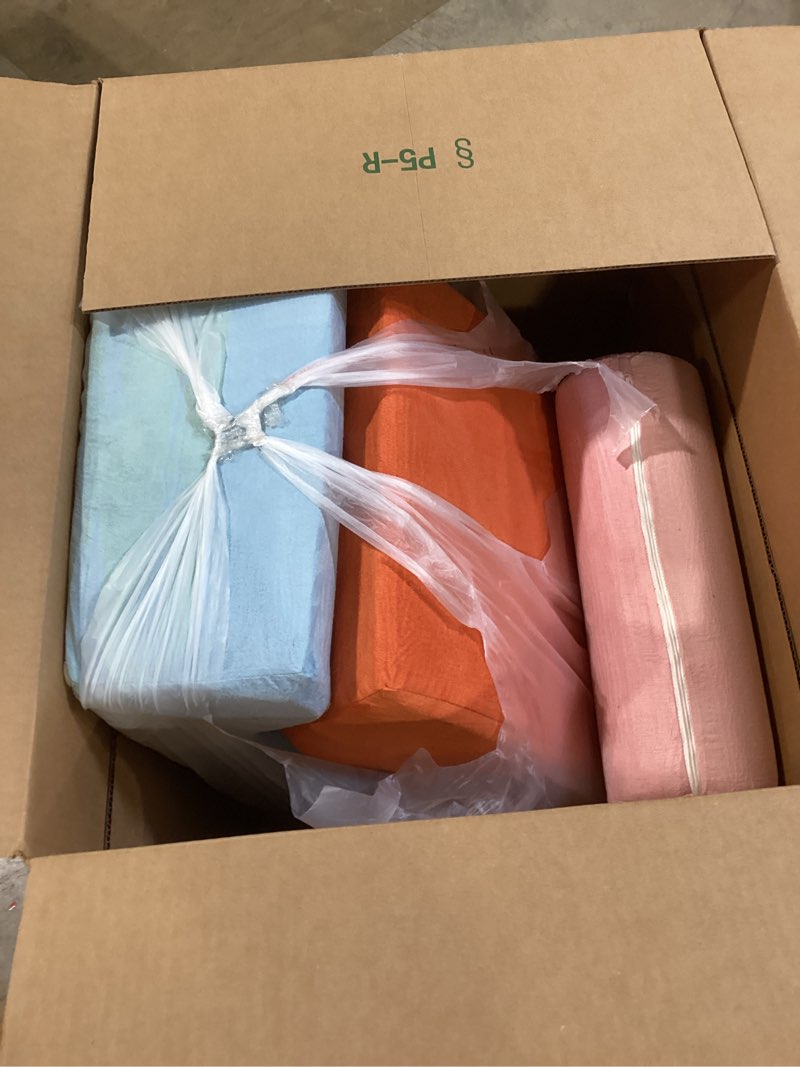 Condition photo showing Good Condition for quchi climbing toys for toddlers, toddler climbing toys indoor, 7-piece soft foam climbing blocks set, toddler playtime corner climber indoor foam play gym for climbing crawling and sliding blue/orange
