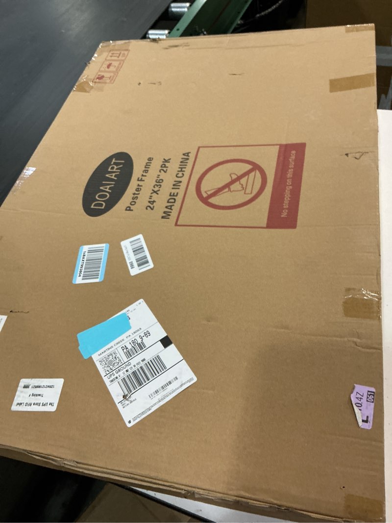 Condition photo showing Good Condition for DOAI ART 24x36 Poster Frame Black 2 Pack, Poster Frames 24 x 36 inches or 24x36 Picture Frames with HD Plexiglass for Horizontal or Vertical Wall Mounting, Durable Scratch-proof Safe and Artistic Black 24x36 2Pack