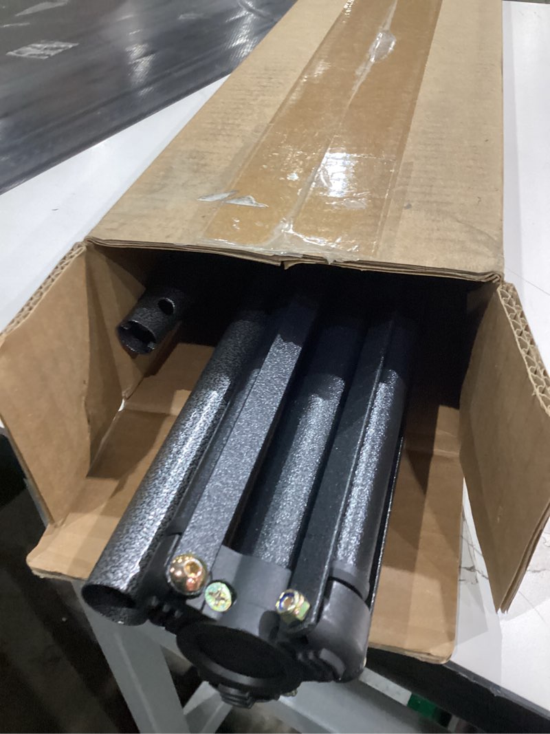 Condition photo showing As Is for White Backdrop with Stand for Photoshoot, 5X6.5ft White Photo Backdrop with T Shape Background Backdrop Stand for Photography, Portable Photo Backdrop Curtain Stand Kit w Carrying Bag 5 Spring Clamps 5 x 6.5 Ft White