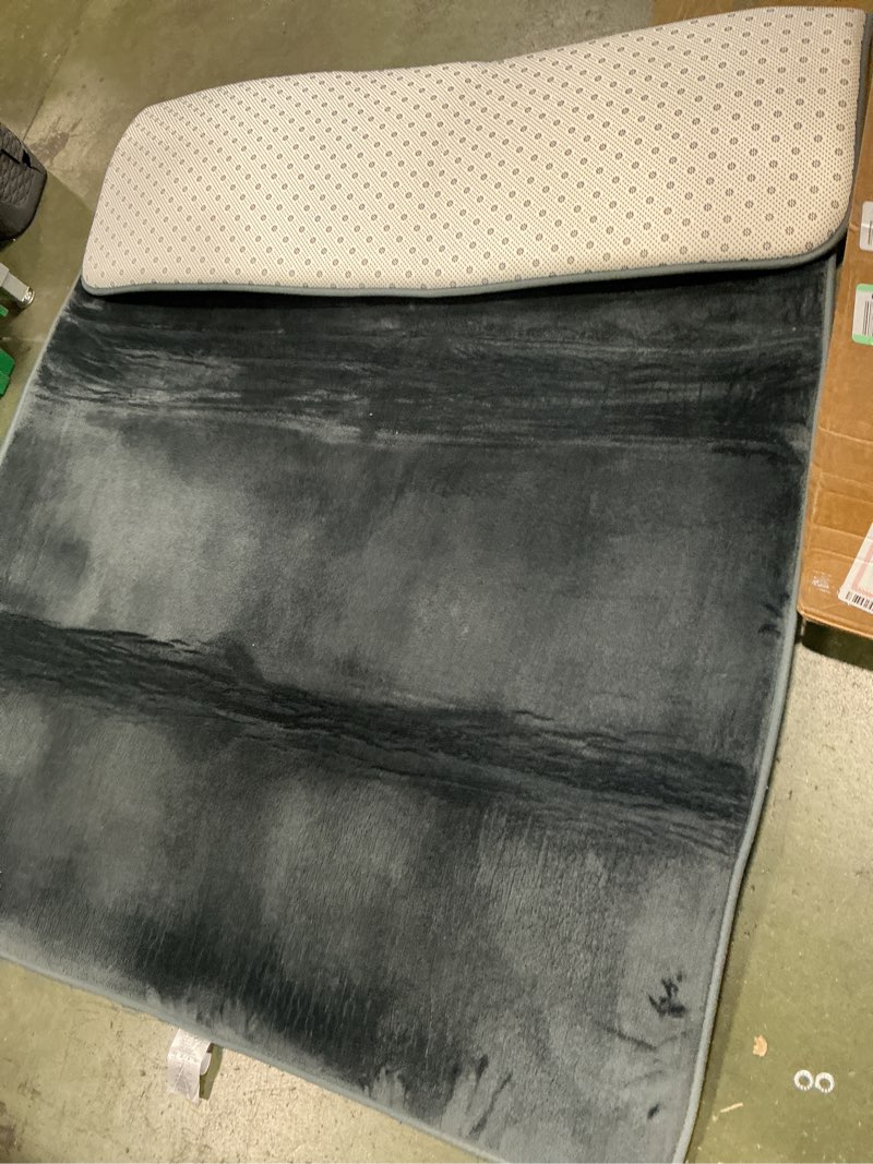 Condition photo showing As Is for SEPARO Thick Baby Play Mat for Floor,50 x 50 Playpen Mat,Tummy Time Foam Mats,Ultra Soft Support & Plush Feel,Easy Care with Non-Slip Cushioned for Infant,Kids and Toddler Crawling, Dark Grey Dark Grey 50"x50"