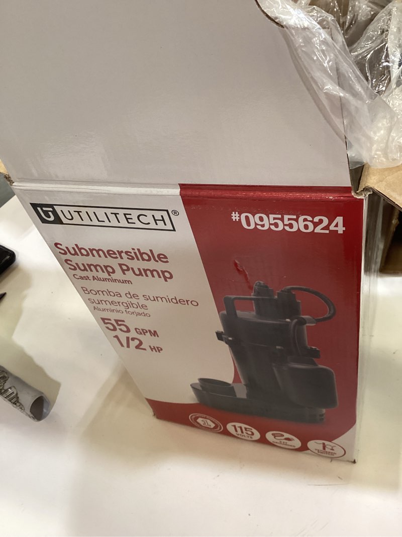 Condition photo showing Good Condition for utilitech 1/2-hp 55-gpm aluminum submersible sump pump