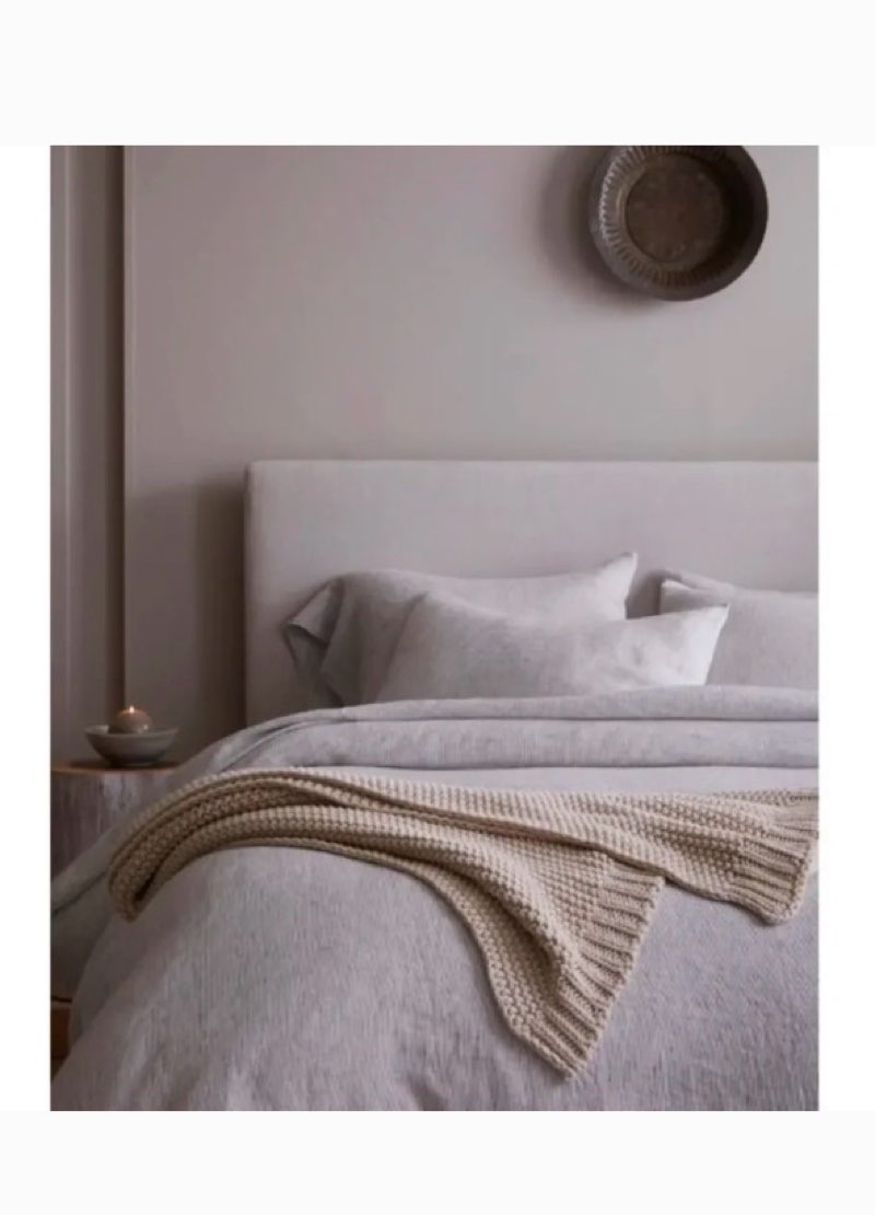 quince european linen duvet cover set full/queen grey/white mini pinstripe
