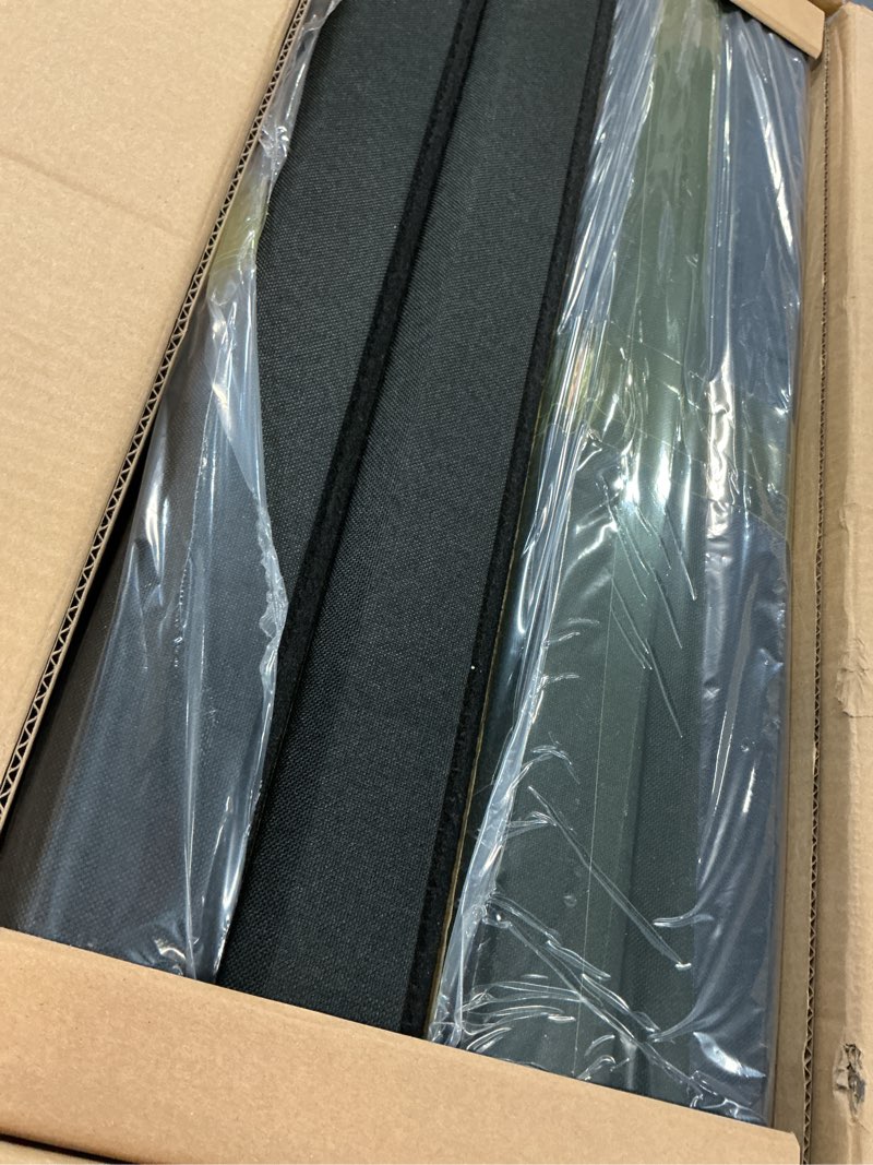 Condition photo showing Good Condition for 4Pack Fiberglass Acoustic Panels, Self Adhesive Sound Proof Foam Panels for Walls, Sound Dampening Panels for Studios, Office, Home Theater Soundproofing Absorbing Noise Reducing, 23.6x11.8x2.5" Black Extra Large 4Pcs Black