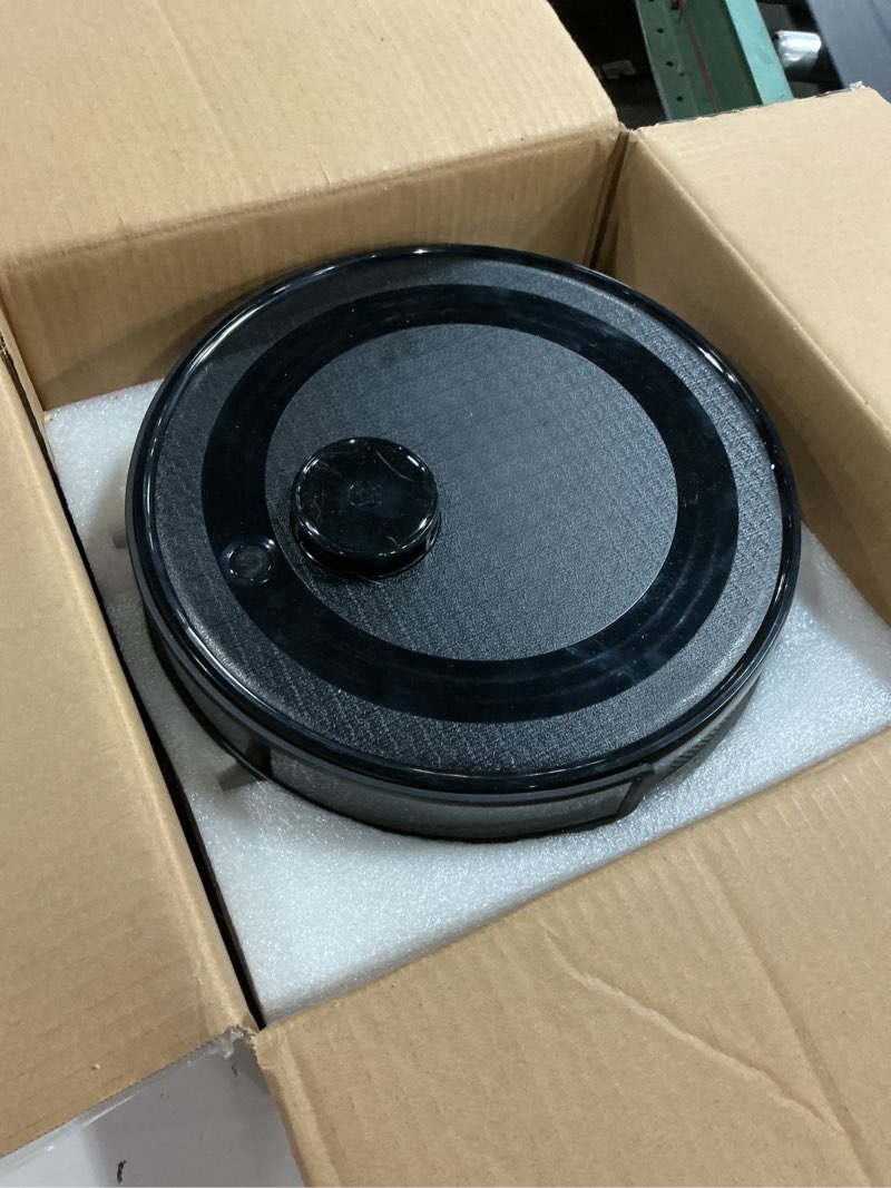 Condition photo showing As Is for lefant lidar robot vacuum and mop combo,75-days self-emptying,6000pa powerful scution,multi-floor mapping, no-go zones,140 min runtime,2.4g/5g wifi/alexa/app/iwatch,m2 plus black