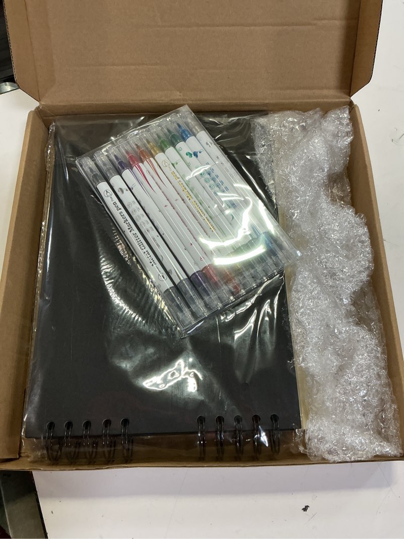 Condition photo showing Good Condition for 12 pcs 2026 graduation guest book with photo sign decor 80 pages class of 2026 scrapbook photo album with 10 diy dual tip metallic markers pens gift, exclude camere(graduation cap,black,10.4 inches) graduation cap black 10.4 inches