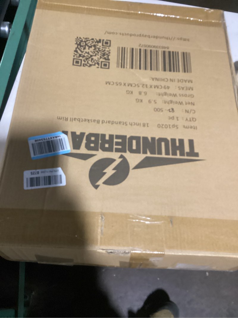 Condition photo showing New/Like New for thunderbay reinforced heavy duty breakaway wall mounted basketball rim,18 inch basketball rim goal replacement for indoor outdoor walls 18 inch breakaway
