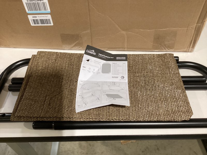 The Original Coolaroo Elevated Pet Dog Bed for Indoors & Outdoors  Medium  Nutmeg INCOMPLETE 