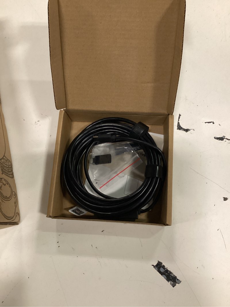 Condition photo showing New/Like New for [dual-lens] endoscope camera with light, 1920p hd borescope with 8+1 adjustable led lights, ip67 waterproof 16.5ft semi-rigid snake cord inspection camera for iphone, ipad and android phone (type c) 1-interface