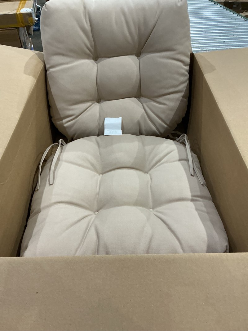Condition photo showing Good Condition for (similar item)this is a sorra home tufted outdoor chair cushion in canvas natural