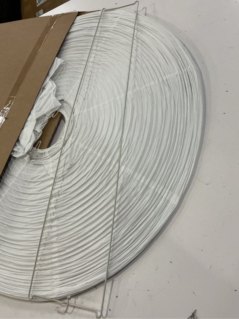 Condition photo showing Good Condition for large 23inch white round paper lamp shade,chinese lanterns,pendent paper lantern,interior decoration
