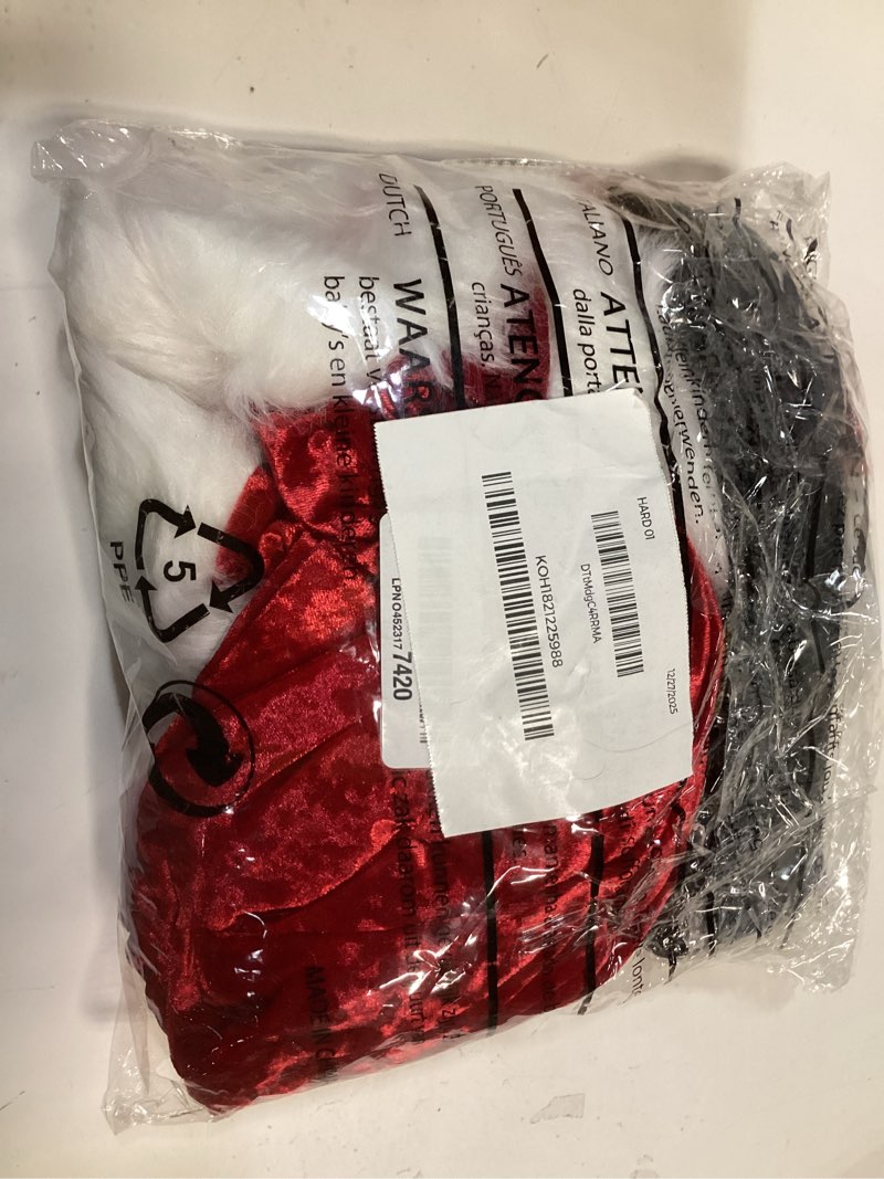 Condition photo showing Good Condition for Girls Mrs. Santa Claus Costume Girls Christmas Dress for Kids Xmas Cosplay Party 8-9 Years