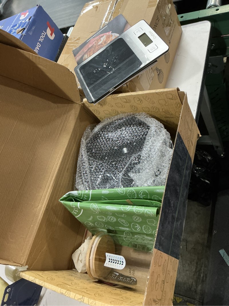 Condition photo showing As Is for all-inclusive premium sourdough starter kit with pot, 34 oz starter jar