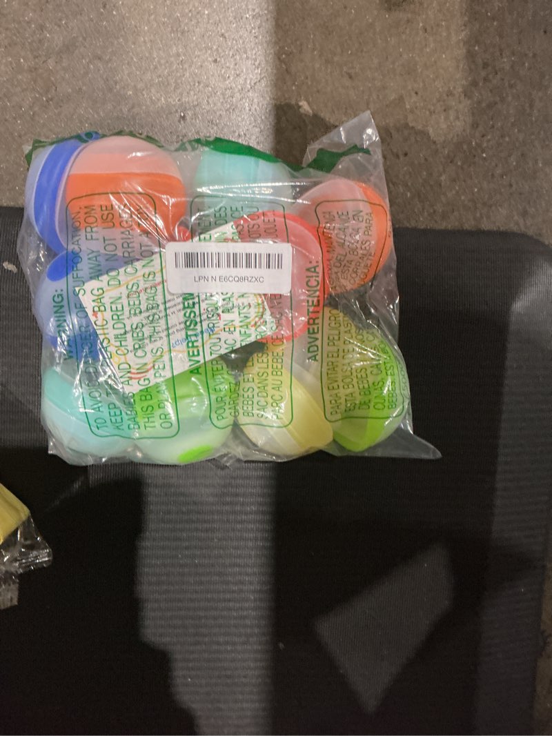 Condition photo showing Good Condition for 12 pcs reusable water balloons,refillable silicone water toys,water balloons quick fill of pool toys for kids ages 4-8,beach toys, summer toys & outdoor games for backyard water fun 12pack