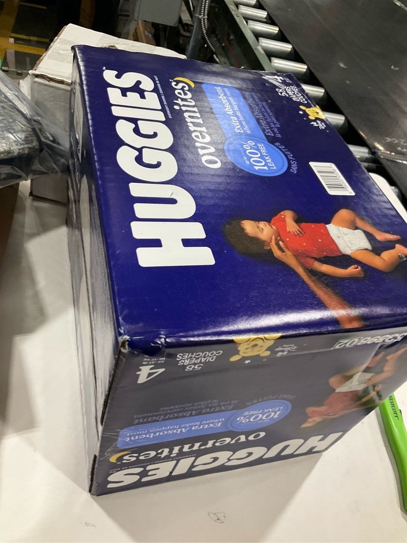 Condition photo showing Good Condition for Huggies Overnites Size 4 Overnight Diapers (22-37 lbs), 58 Ct, Packaging May Vary Size 4 58