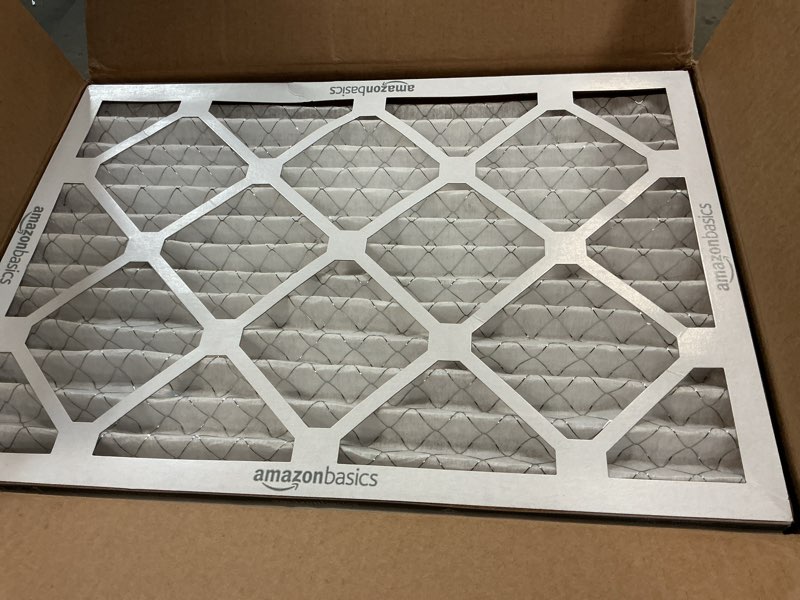 Condition photo showing Good Condition for amazon basics 14x20x1 air filter, merv 8 ac furnace filters, allergy control, electrostatic, removes dust pollen and lint, 6-pack (actual size: 13.75" x 19.75" x 0.75") 14x20x1 merv 8