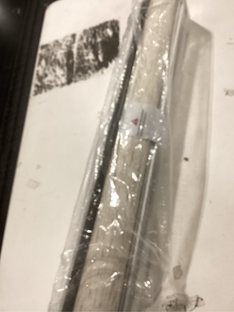 Condition photo showing As Is for Persilux Free-Stop Cordless Blinds for Windows - Natural Woven Linen Fabric Light Filtering Roller Shades with UV Protection and Privacy - Patio (26" W x 64" H, Linen Cream)