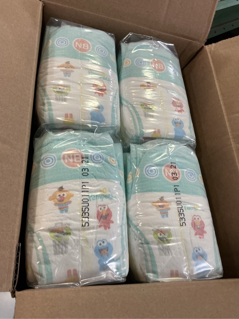 Condition photo showing Good Condition for Pampers Diapers - Baby Dry - Size 0, 104 Count, Absorbent Disposable Newbort Diaper (Packaging May Vary) Newborn 104
