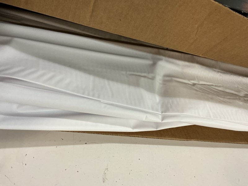 Condition photo showing As Is for cordless tear down light filtering shade - 37 inch width, 72 inch length - white- cord-free customizable room darkening horizontal mini vinyl windows blinds for interior by achim home decor white 37"w x 72"h