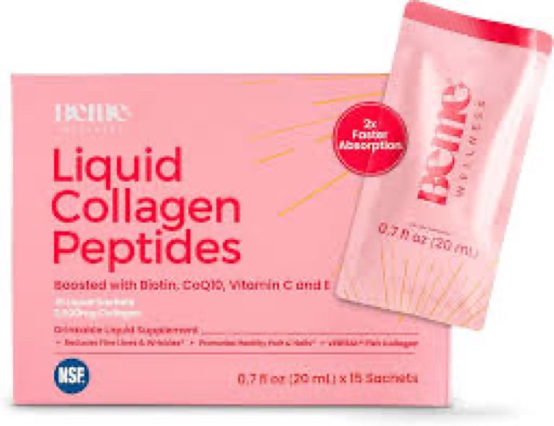 beme liquid collagen for women - 2500mg verisol collagen liquid with biotin, coq10 & vitamin c - cli