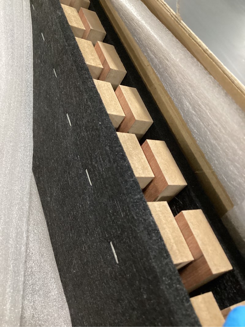 Condition photo showing New/Like New for Art3d 2 Wood Slat Acoustic Panels for Wall and Ceiling - 3D Fluted Sound Absorbing Panel with Wood Finish - Walnut 2pcs - 47.2?23.6in. Walnut