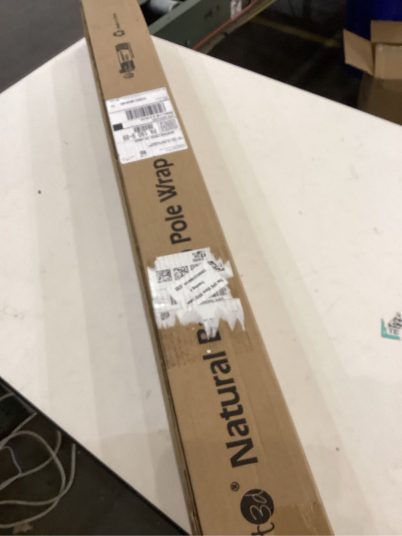 Condition photo showing New/Like New for Art3d Natural Bamboo Wall Panel for Interior Wall Decor, Renewable Pole Wrap Wainscoting Paneling for Wall Ceiling Furniture Cabinet Office, 48 x 96 Inch - Carbonized 48" x 96" Carbonized