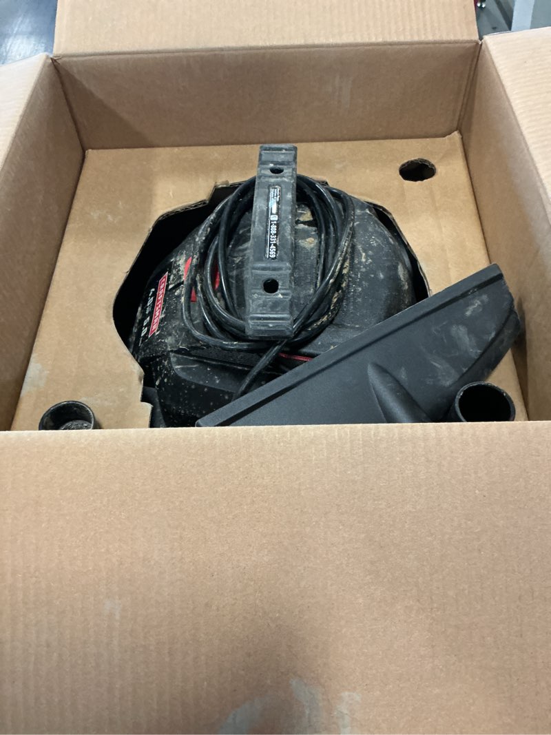 Condition photo showing As Is for CRAFTSMAN 5-Gallon 4 HP Corded Wet/Dry Shop Vacuum with Accessories Included. Item #3423693 |. Model #CMXEVXA18115. Shop CRAFTSMAN.Read more