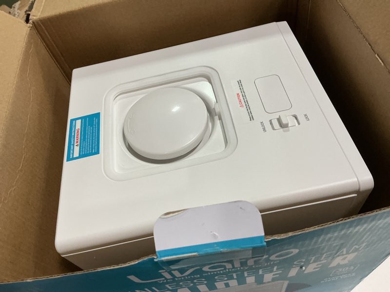 Condition photo showing Good Condition for 3L Stainless Steel Warm Mist Humidifier with Easy Clean and Warm Steam Function, Healthy Air Mist Humidifiers for Bedroom Living Room, with Sleep Mode and Auto-off Setting