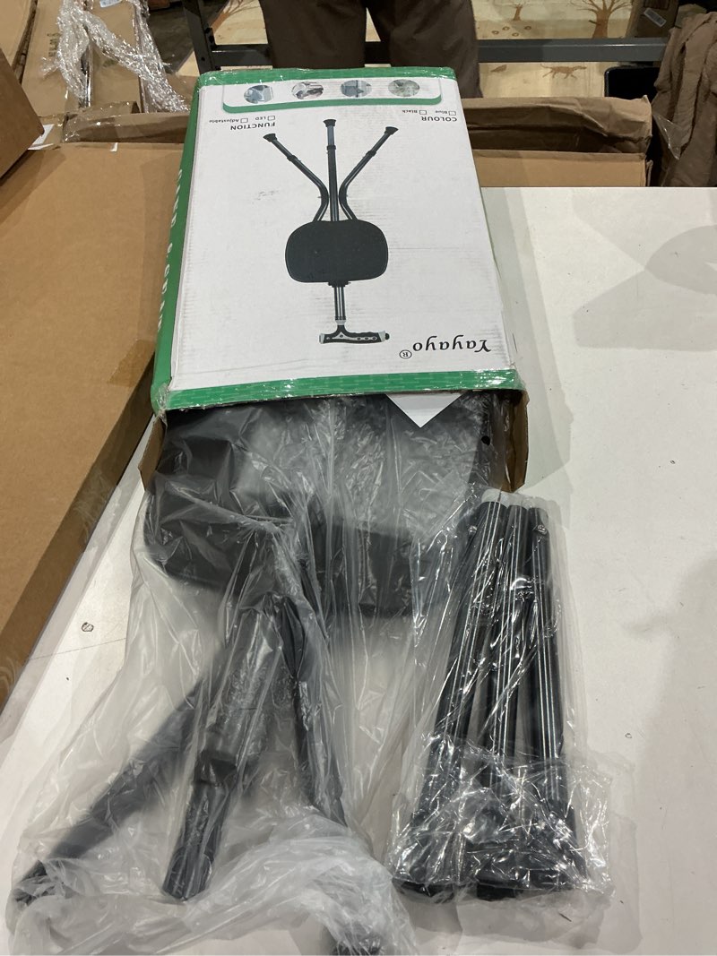 Condition photo showing Good Condition for hold 440 lbs folding canes with seat walking stick height adjustment cane seat capacity frosted handle with magnetic therapy stone crutches stool square led