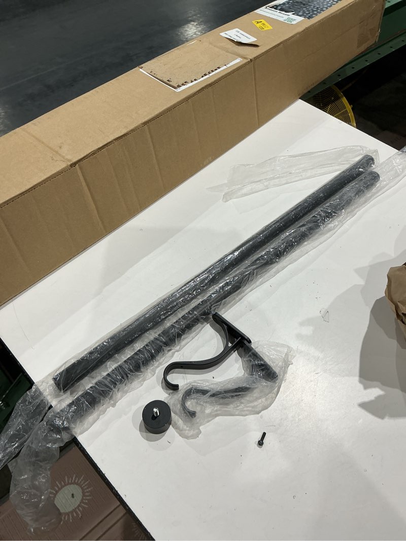 Condition photo showing As Is for 50 in. - 144 in.  adjustable 3/4 in. double curtain rod conversion kit in oil rubbed bronze