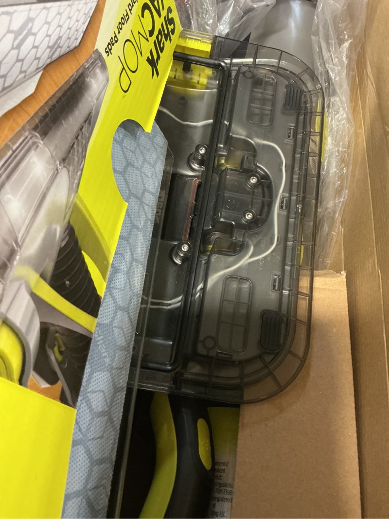 Condition photo showing As Is for Shark VACMOP Cordless Hard Floor Cleaner, Vacuum and Spray Mop, Powerful Suction, Lightweight, LED Headlights, Includes 4 Disposable Pads, 12oz Multi-surface Cleaning Solution, Gray, VM252 Gray - 4 Pads