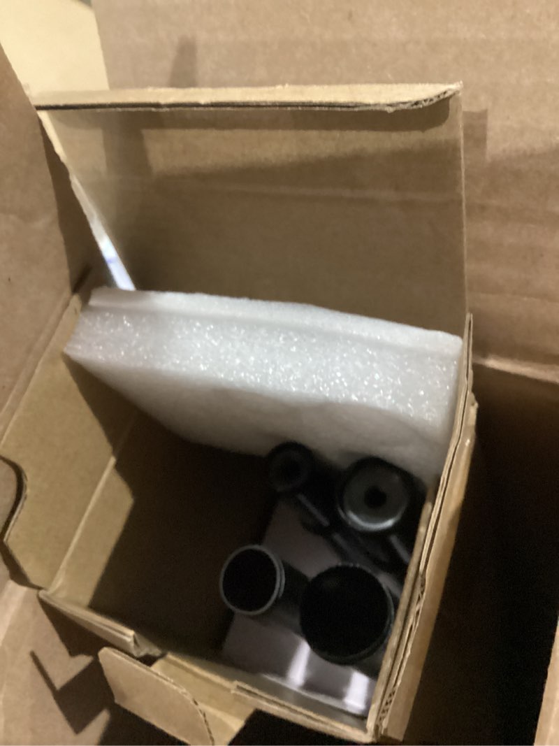 Condition photo showing Good Condition for 1 Inch Double Curtain Rods 72 to 144 Inches, Adjustable Telescoping Window Drapery Rod, Dual Heavy Duty Curtain Rods with Iron-Finials for Sliding Glass Door, Patio, Bedroom, Kitchen, Matte Black 72"-144" Matte Black