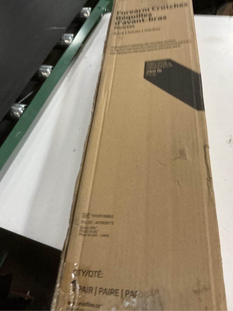 Condition photo showing New/Like New for Medline Walking Forearm Crutches  Lightweight Aluminum  250lb Weight Capacity  1 Pair