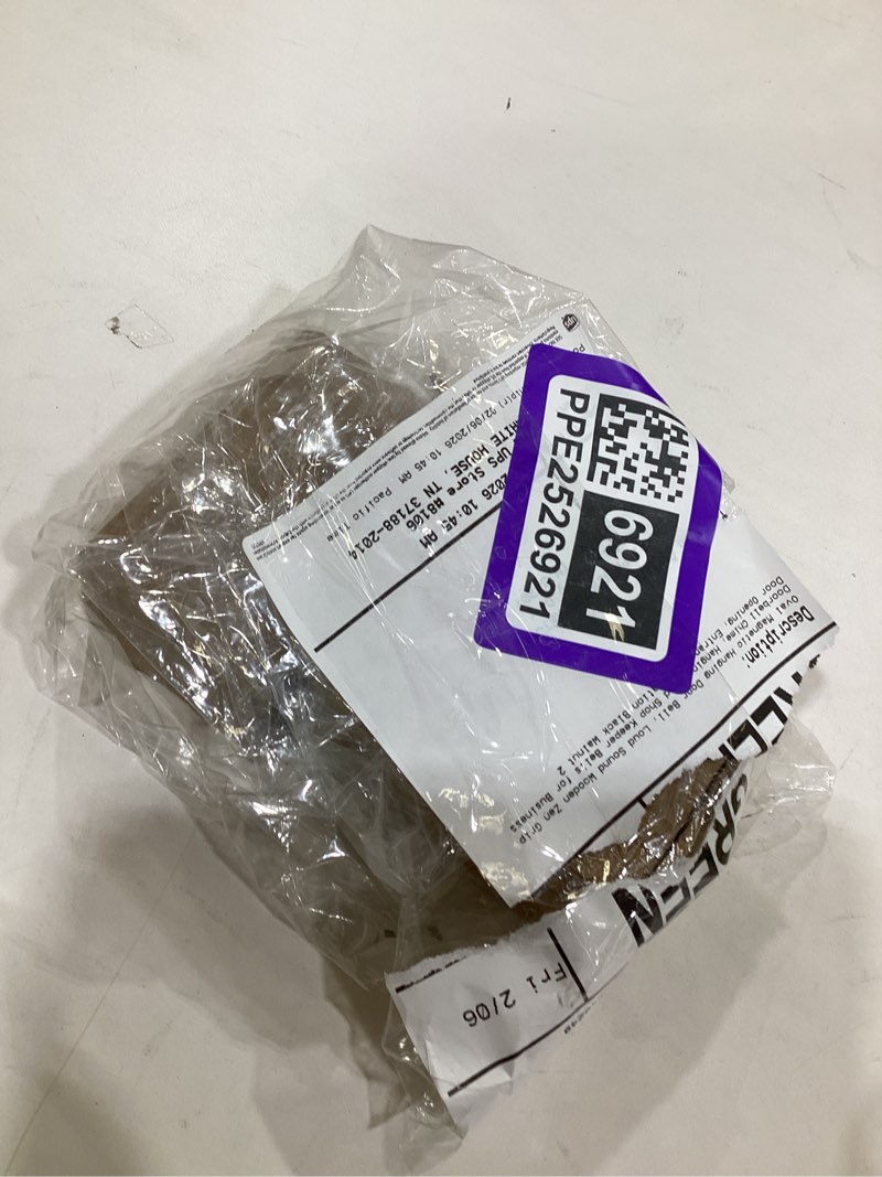 Condition photo showing As Is for Oval Magnetic Hanging Door Bell, Loud Sound Wooden Zen Grip Doorbell Chime, Hanging Wood Shop Keeper