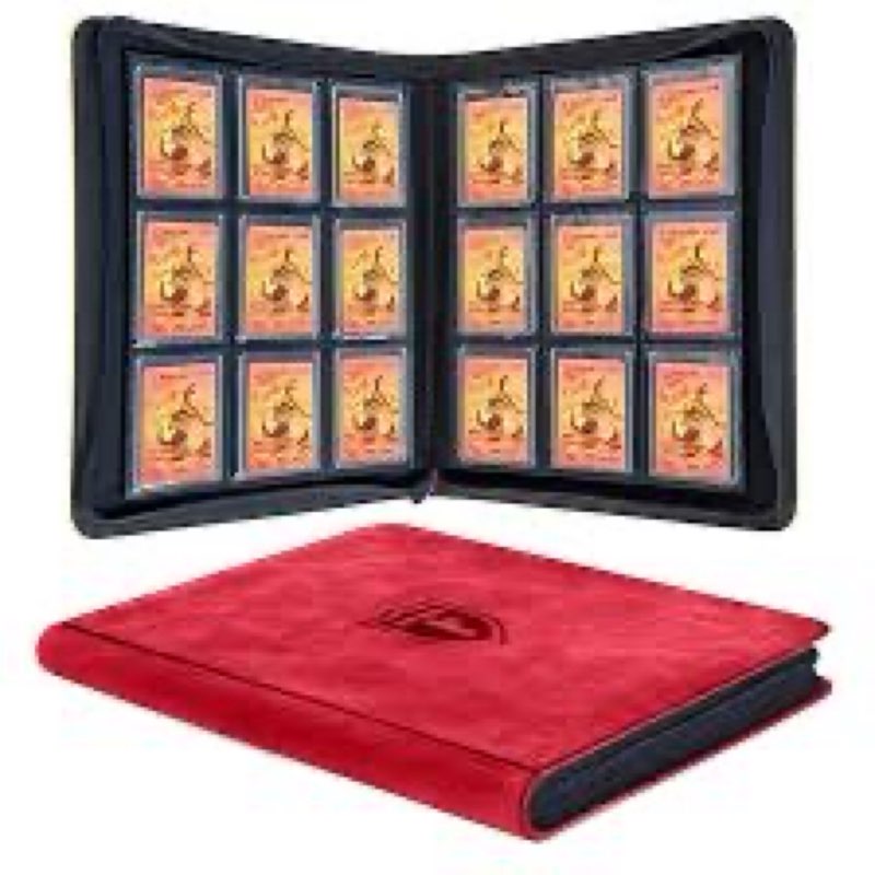 Top Loader Binder for Cards (Clear Window), Holds 288 Cards in 3"x4" Toploaders, Trading Card Binder
