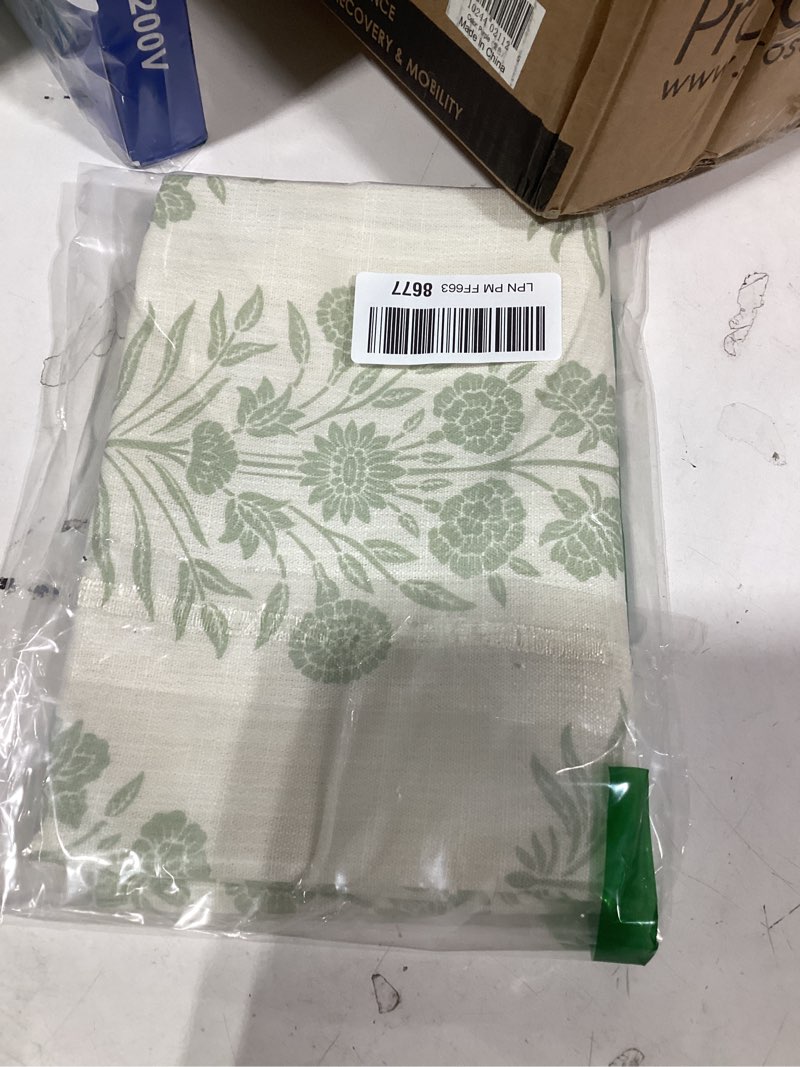 Condition photo showing Good Condition for Crumbs Home Modern Farmhouse Fall Linen Indoor Outdoor Throw Pillow Cover Only, 20"x20" Water Repellent for Patio, Backyard, Couch, Light Green Neutral Floral Light Green Neutral Floral 20"x20"