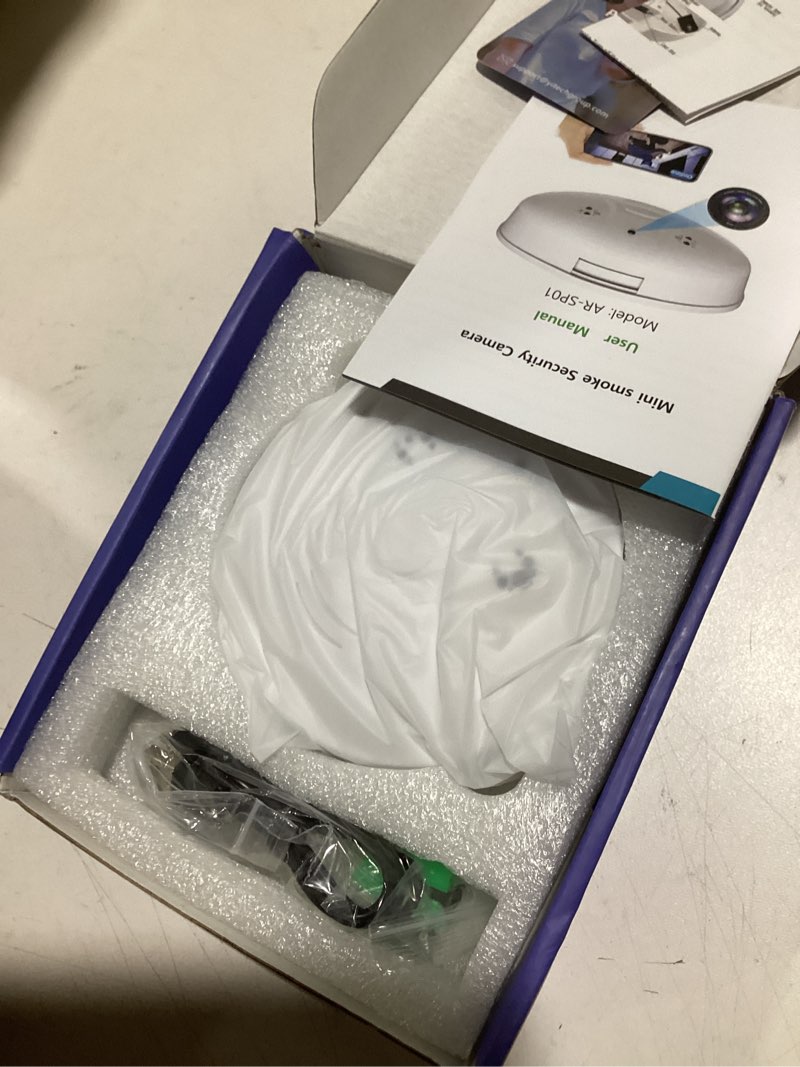 Condition photo showing Good Condition for home smart 1080p mini smoke camera wifi baby monitor security video nanny camera night vision motion detection with app live feed