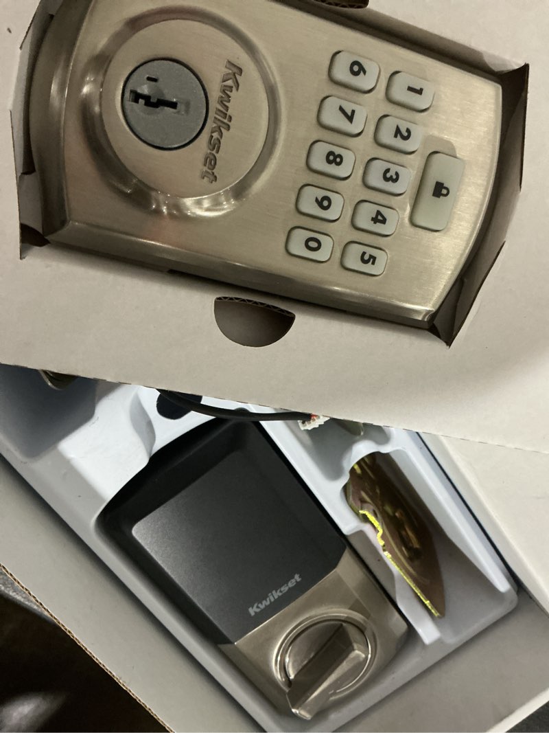 Condition photo showing Good Condition for kwikset smartcode satin nickel metal electronic deadbolt