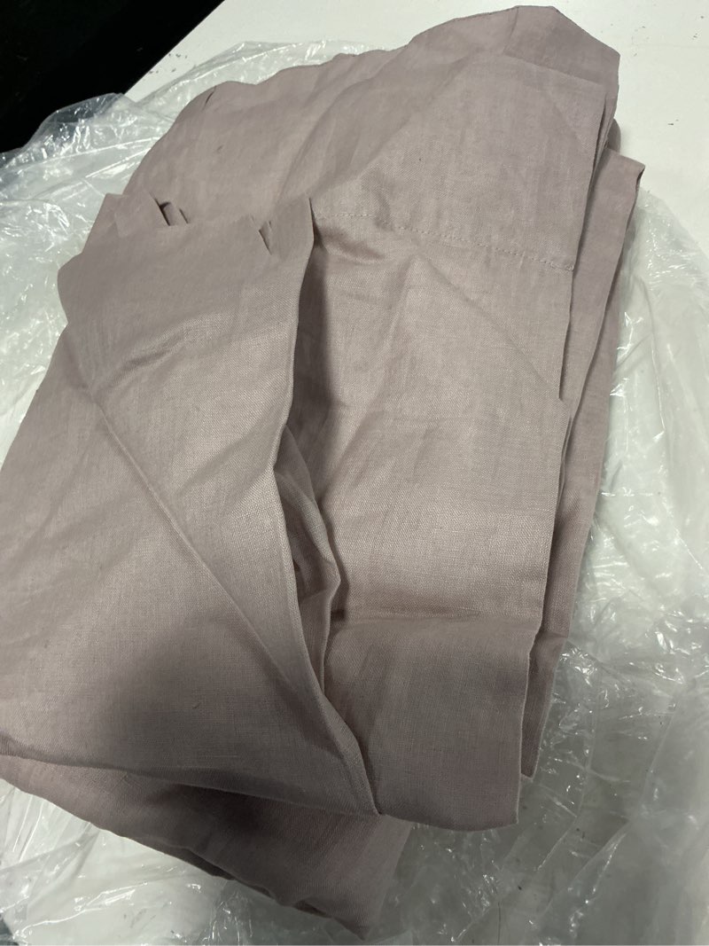 Condition photo showing Good Condition for ( 1 panel ) european linen curtain, 96x108, rose quartz