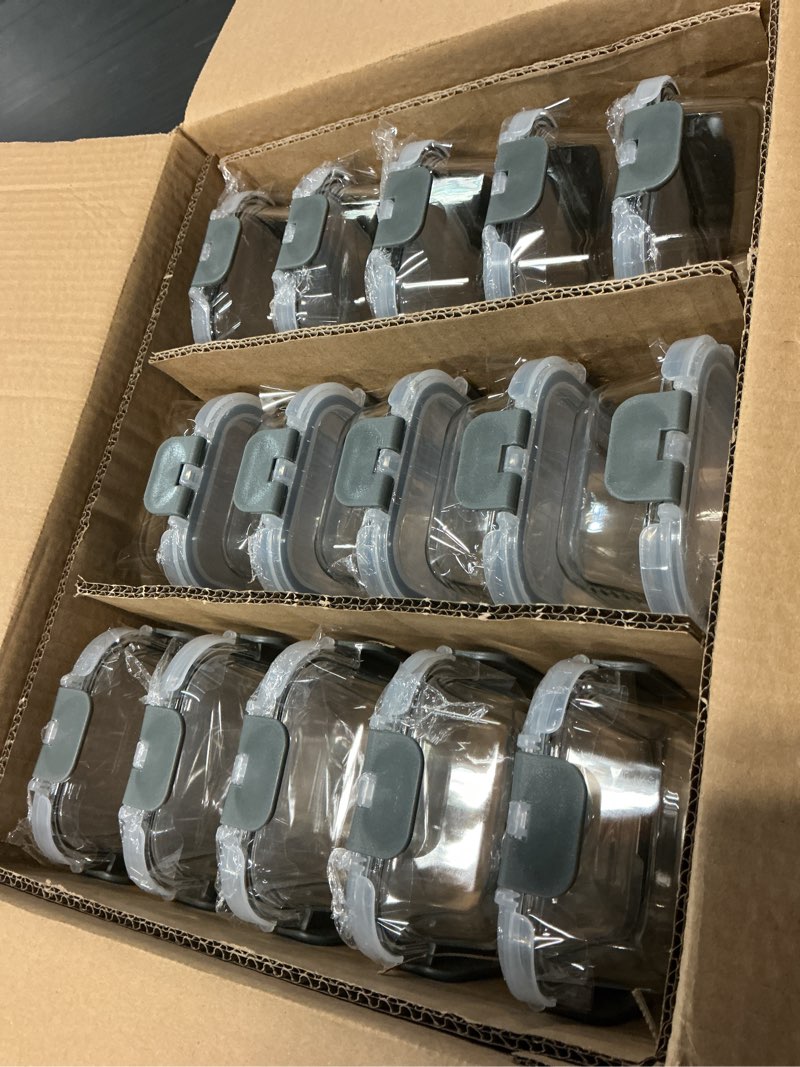 Condition photo showing New/Like New for m mcirco [15-pack,13 oz 1.5 cup glass meal prep containers, small glass food storage containers with lids,airtight lunch containers, microwave, oven, freezer and dishwasher friendly, bpa-free 15pcs