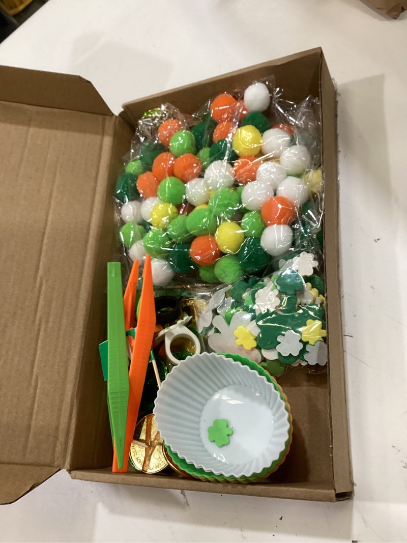 Condition photo showing Good Condition for 229 pcs st. patrick's day sensory bin filler irish shamrock counting sorting sensory bin items fine motor st. patrick's day counts for irish counting decor