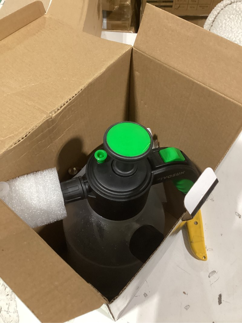 Condition photo showing As Is for VIVOSUN 70oz Pump Sprayer, Portable Water Spray Bottle for Spraying Plants, Flowers, Weeds and Cleaning, Hand Pump with Side Filling Port, Measuring Cup, Adjustable Nozzles