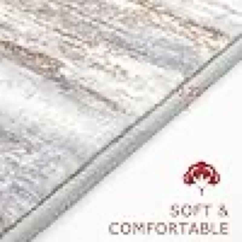 KOZYFLY Abstract Modern 3x5 Ft Area Rug in Grey Brown- Non-Slip and Machine Washable Indoor Rug, Versatile for Entryway, Kitchen, Living Room, Bedroom, Laundry or Nursery Door Mat
