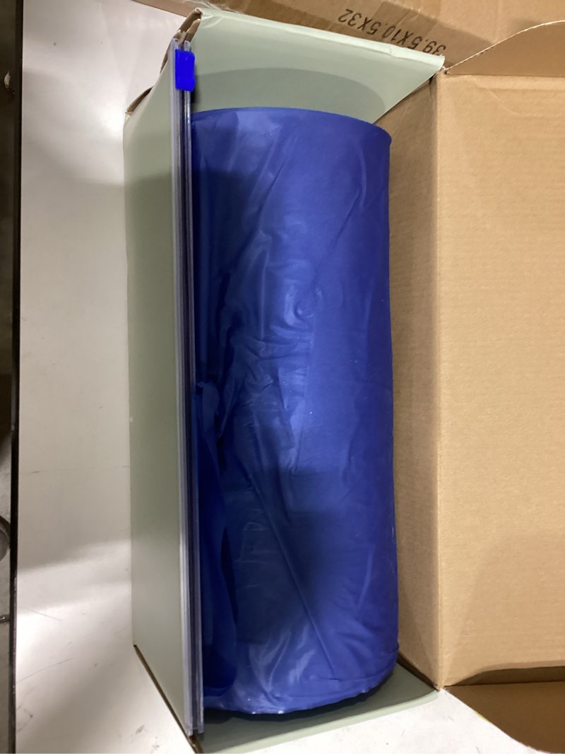 Condition photo showing Good Condition for 54 in x 300 ft blue plastic table cover roll with slide cutter, cuts up to 36 rectangle 8 feet disposable plastic table cloths, disposable table cover roll for dinning, parties, bbq, wedding, outdoor blue 3600" x 54" (rectangular)
