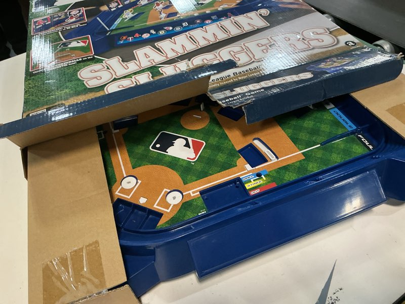 Condition photo showing Good Condition for MLB Slammin' Sluggers Magnetic Baseball Tabletop Game – 2-Player Board Game with 20" x 20" Field, Scoreboard, Stickers and Manual Pitching Control